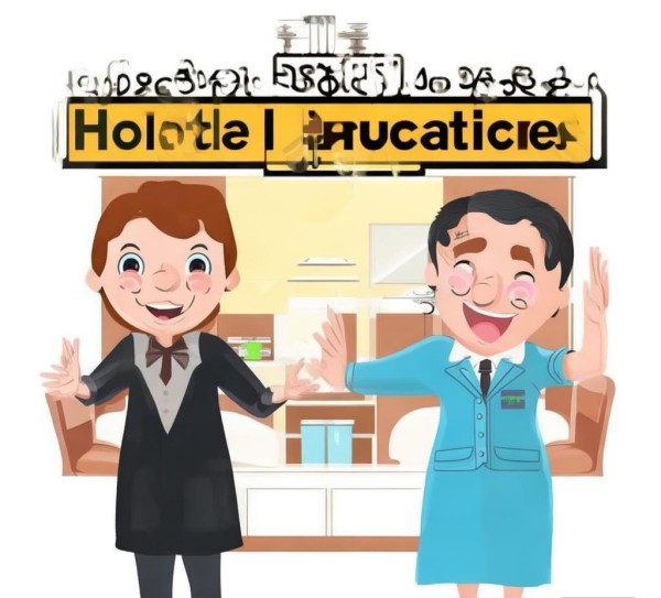 酒店服务礼仪卡通图片,专业礼仪的趣味化呈现,可打印学习工具助力员工提升