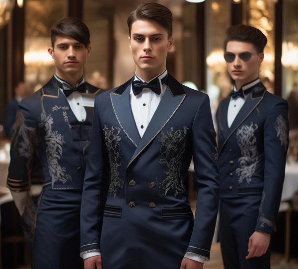 美高梅澳门酒店餐饮部服务员服装,精致细节彰显高端品味与专业服务 美高梅澳门酒店餐饮部服务员服装,精致细节彰显高端品味与专业服务