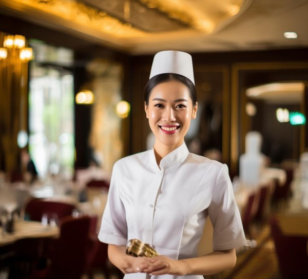 金登豪源大酒店餐饮部服务员,微笑服务里的专业与温度 金登豪源大酒店餐饮部服务员,微笑服务里的专业与温度