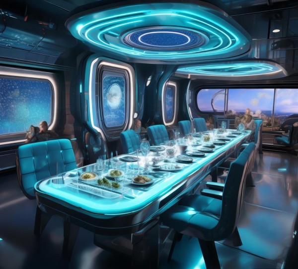 长隆飞船酒店服务中心高级餐饮，科技感与味蕾的星际盛宴